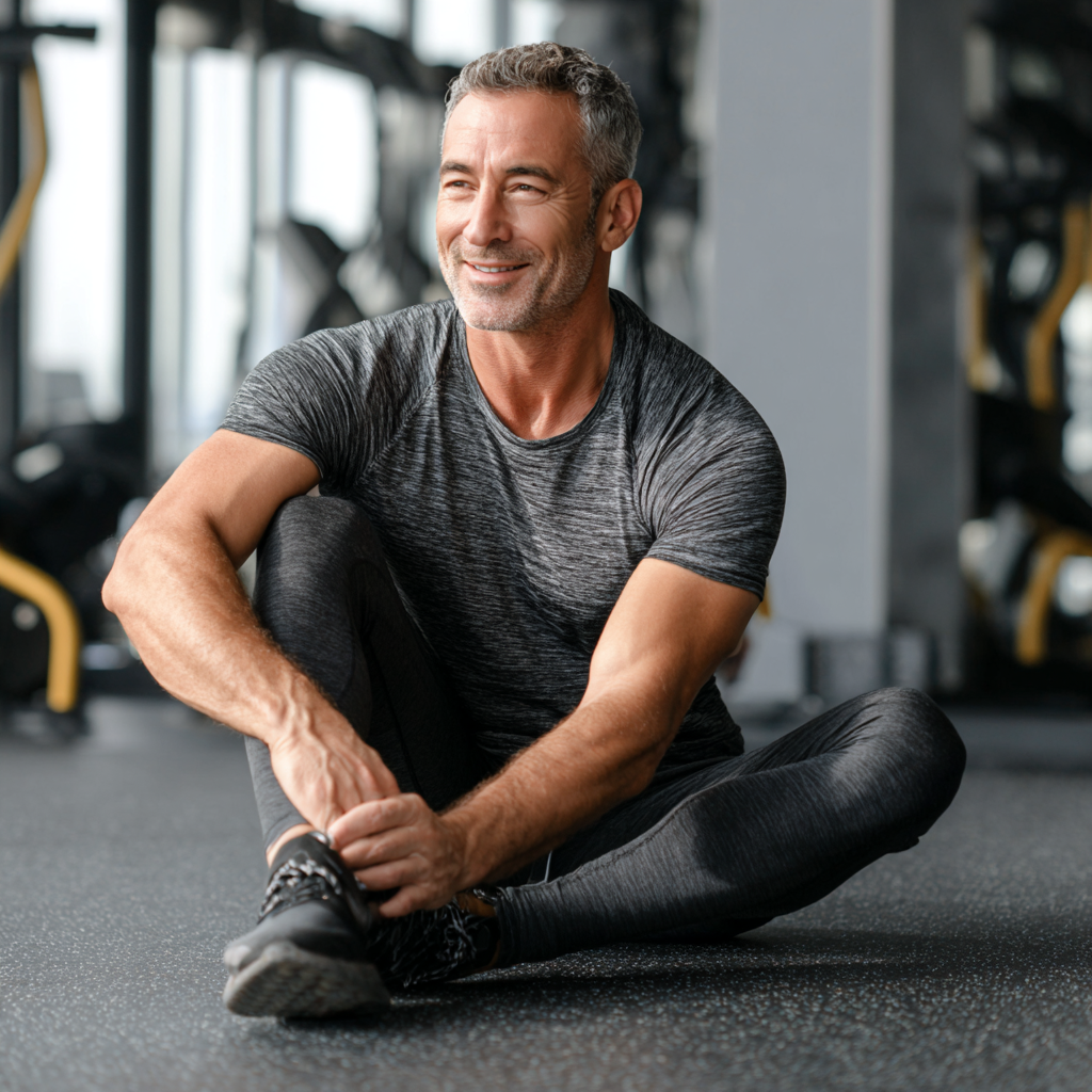 Professional Ukrainian adults in business attire demonstrating simple office exercises and stretches with positive energy and workplace wellness focus
